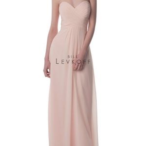 Bill Levkoff Strapless Petal Pink Gown